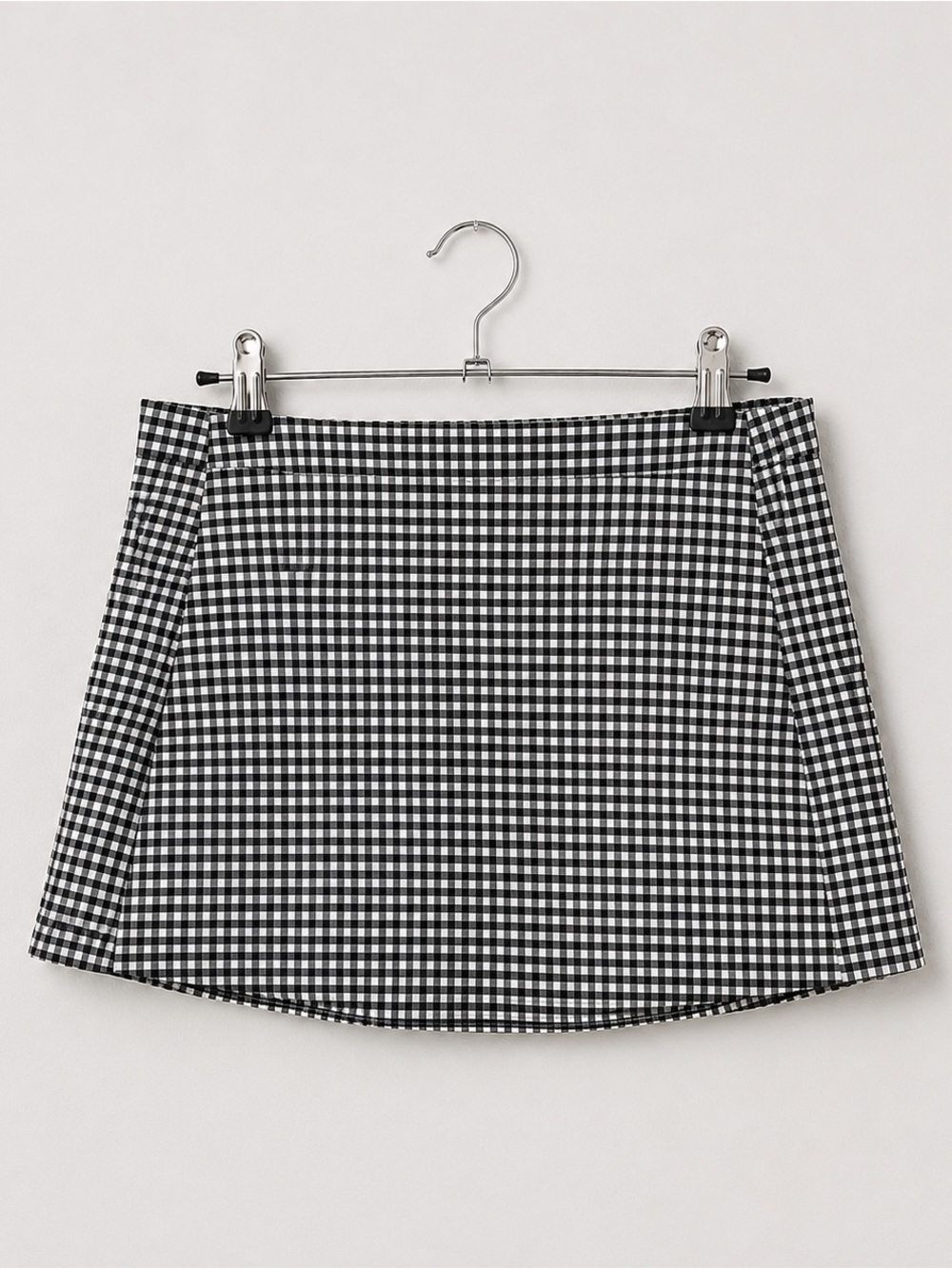 Urban Outfitters Mini Skirt Gingham Check Black White Medium Preppy Mini